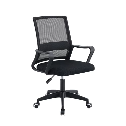 Bf2112 Πολυθρόνα Γραφείου Ύφασμα Μαύρο Mesh 59x57x87/97cm