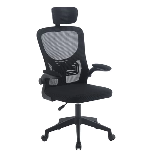 Bf3055 Πολυθρόνα Γραφείου- Διευθυντή, Mesh Μαύρο 60x49x110/120cm