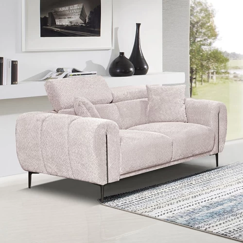 Seville Kαναπές 2Θέσιος Σαλονιού - Καθιστικού, Teddy Ύφασμα Μπεζ 165x96cm H.75/95cm