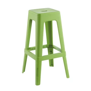 Relix Pp Σκαμπό Bar Στοιβαζόμενο, Pp Απόχρωση Lime 42x42x76cm