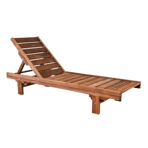 Lugano Ξαπλώστρα Εμποτισμού Pine, Απόχρωση Καρυδί 68x200x32cm