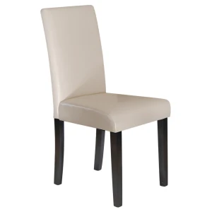 Maleva-L *Διαλογής* Καρέκλα Pu Ivory - Wenge 42x56x93cm