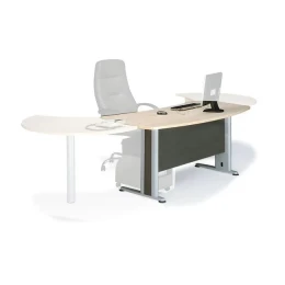 Executive Γραφείο Απόχρωση Dark Grey - Beech 180x80x75cm