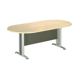 Συνεδριου Τραπέζι Οβάλ Απόχρωση Dark Grey - Beech 180x90x75cm