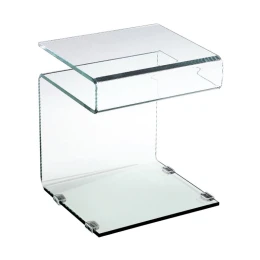 Glasser Τραπεζάκι Βοηθητικό Διάφανο Γυαλί 12Mm 42x38x48cm