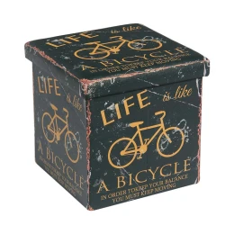 Orion Σκαμπό Αποθηκευτικό - Βοηθητικό, Pu Deco Bike 38x38x38cm