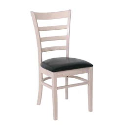 Naturale Καρέκλα White Wash, Pu Μαύρο 42x50x91cm