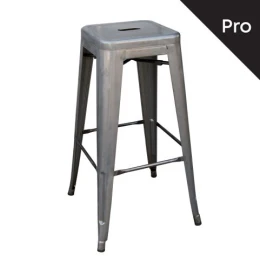 Relix Σκαμπό Bar-Pro H.67Cm, Στοιβαζόμενο, Μέταλλο Βαφή Metal Με Διακοσμητική Σκουριά 43x43 H.67cm