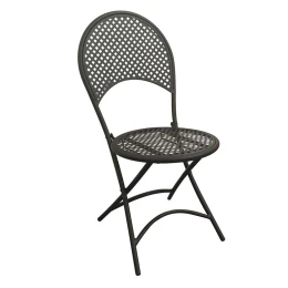 Rondo Καρέκλα Πτυσσόμενη, Μέταλλο Mesh Βαφή Μαύρο 42x54x85cm