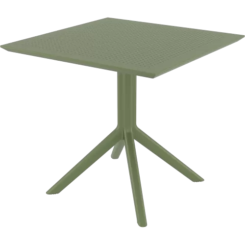 SKY OLIVE GREEN 80X80X74εκ. ΤΡΑΠΕΖΙ  ΠΟΛ/ΝΙΟΥ