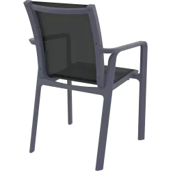 PACIFIC ΠΟΛΥΘΡΟΝΑ DARK GREY/BLACK ΠΟΛ/ΝΙΟΥ 57X62X90εκ.