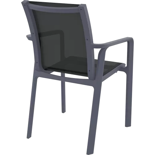 PACIFIC ΠΟΛΥΘΡΟΝΑ DARK GREY/BLACK ΠΟΛ/ΝΙΟΥ 57X62X90εκ.