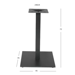 FLAT PROMO ΜΑΥΡΗ 45Χ45Χ72εκ.(Π/Ρ)ΒΑΣΗ ΜΕΤΑΛΛΙΚΗ ΜΕ ΡΕΓ/ΡΟΥΣ