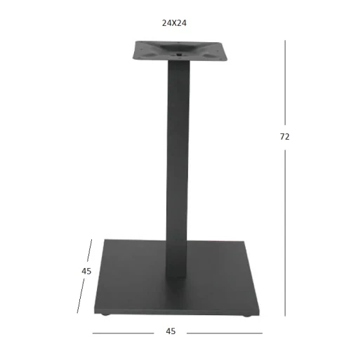 FLAT PROMO ΜΑΥΡΗ 45Χ45Χ72εκ.(Π/Ρ)ΒΑΣΗ ΜΕΤΑΛΛΙΚΗ ΜΕ ΡΕΓ/ΡΟΥΣ