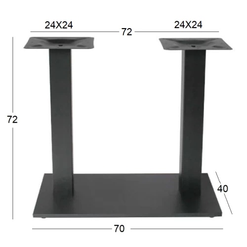 FLAT PROMO 70Χ40Χ72εκ.(Π/Ρ)ΜΑΚΡ/ΝΗ ΒΑΣΗ ΜΕΤΑΛΛΙΚΗ ΜΕ ΡΕΓ/ΡΟΥΣ ΜΑΥΡΗ