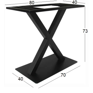 PRIME 70X40X73εκ. ΜΑΚΡ/ΝΗ ΒΑΣΗ ΜΕΤΑΛΛΙΚΗ ΜΑΥΡΗ