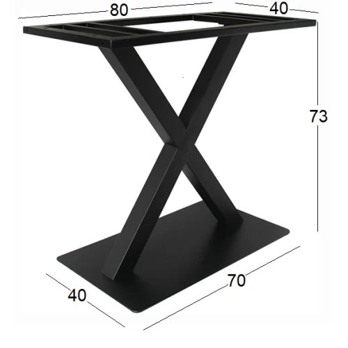 PRIME 70X40X73εκ. ΜΑΚΡ/ΝΗ ΒΑΣΗ ΜΕΤΑΛΛΙΚΗ ΜΑΥΡΗ