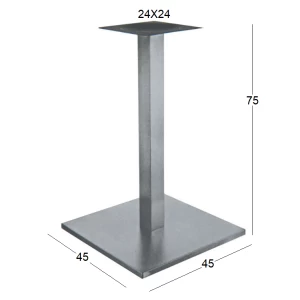 SONORA PROMO 45Χ45Χ75εκ.(Π/Ρ)ΒΑΣΗ INOX ΜΕ ΡΕΓ/ΡΟΥΣ
