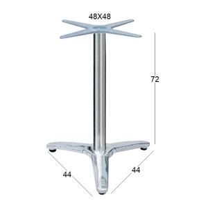 ROMAN 3ΝΥΧΗ 44Χ44X72εκ.(Σ/Ρ)ΒΑΣΗ ΑΛΟΥΜ./INOX ΜΕ ΡΕΓ/ΡΟΥΣ