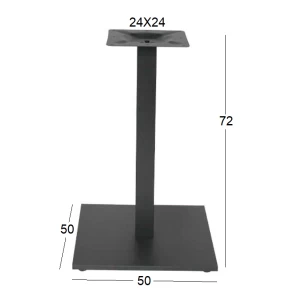 FLAT PROMO 50Χ50Χ72εκ.(Π/Ρ)ΒΑΣΗ ΜΕΤΑΛΛΙΚΗ ΜΕ ΡΕΓ/ΡΟΥΣ ΜΑΥΡΗ
