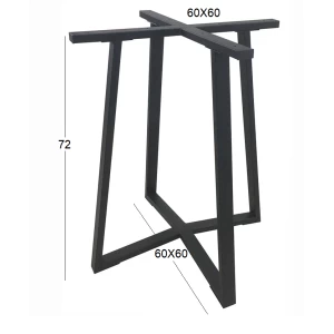 BISTRO 60X60X72εκ. ΒΑΣΗ ΜΕΤΑΛΛΙΚΗ ΜΕ ΡΕΓ/ΡΟΥΣ ΜΑΥΡΗ