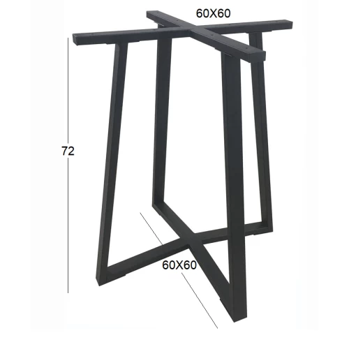 BISTRO 60X60X72εκ. ΒΑΣΗ ΜΕΤΑΛΛΙΚΗ ΜΕ ΡΕΓ/ΡΟΥΣ ΜΑΥΡΗ