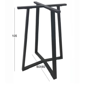 BISTRO ΨΗΛΗ 60X60X105εκ. ΒΑΣΗ ΜΕΤΑΛΛΙΚΗ ΜΕ ΡΕΓ/ΡΟΥΣ ΜΑΥΡΗ