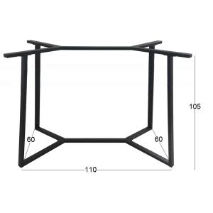 BISTRO ΨΗΛΗ 110X60X105εκ. ΒΑΣΗ ΜΕΤΑΛΛΙΚΗ ΜΕ ΡΕΓ/ΡΟΥΣ ΜΑΥΡΗ