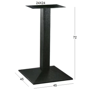 LIMA 45X45X72εκ.(Π/Ρ)ΒΑΣΗ ΜΕΤΑΛΛΙΚΗ ΜΕ ΡΕΓ/ΡΟΥΣ ΜΑΥΡΗ