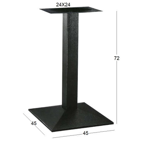 LIMA 45X45X72εκ.(Π/Ρ)ΒΑΣΗ ΜΕΤΑΛΛΙΚΗ ΜΕ ΡΕΓ/ΡΟΥΣ ΜΑΥΡΗ