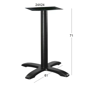 ASTOR 4ΝΥΧΗ 61Χ61Χ71εκ.(Π/Ρ)ΒΑΣΗ ΜΑΝΤΕΜΙ ΜΕ ΡΕΓ/ΡΟΥΣ ΜΑΥΡΗ