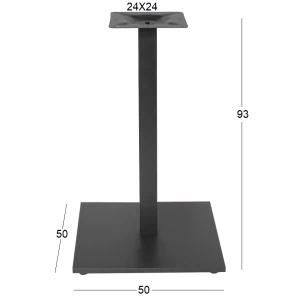 FLAT PROMO ΜΕΣΑΙΟΥ ΥΨΟΥΣ 50Χ50Χ93εκ.(Π/Ρ)ΒΑΣΗ ΜΕΤΑΛΛΙΚΗ ΜΕ ΡΕΓ/ΡΟΥΣ ΜΑΥΡΗ
