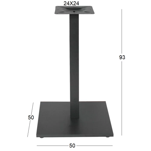FLAT PROMO ΜΕΣΑΙΟΥ ΥΨΟΥΣ 50Χ50Χ93εκ.(Π/Ρ)ΒΑΣΗ ΜΕΤΑΛΛΙΚΗ ΜΕ ΡΕΓ/ΡΟΥΣ ΜΑΥΡΗ