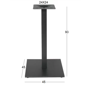 FLAT PROMO ΜΕΣΑΙΟΥ ΥΨΟΥΣ 45Χ45Χ93εκ.(Π/Ρ)ΒΑΣΗ ΜΕΤΑΛΛΙΚΗ ΜΕ ΡΕΓ/ΡΟΥΣ ΜΑΥΡΗ