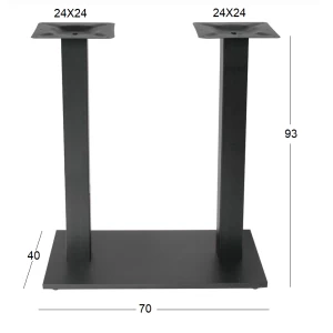 FLAT PROMO ΜΕΣΑΙΟΥ ΥΨΟΥΣ 70Χ40Χ93εκ.(Π/Ρ)ΜΑΚΡ/ΝΗ ΒΑΣΗ ΜΕΤΑΛΛΙΚΗ ΜΕ ΡΕΓ/ΡΟΥΣ ΜΑΥΡΗ