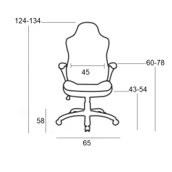 A6100-R ΜΑΥΡΟ/ΚΟΚΚΙΝΟ ΠΟΛΥΘΡΟΝΑ GAMING 65X58X43-124/54-134εκ.