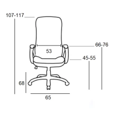 A9350 ΚΡΕΜ ΠΟΛΥΘΡΟΝΑ ΓΡΑΦΕΙΟΥ 65Χ68X45-107/55-117εκ.