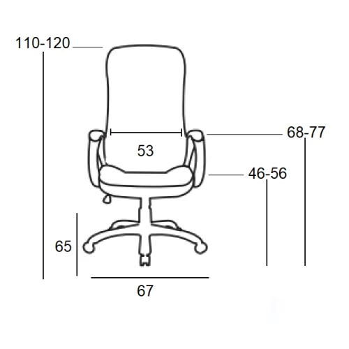 A9250 ΜΑΥΡΗ ΠΟΛΥΘΡΟΝΑ ΓΡΑΦΕΙΟΥ 67X65X46-110/56-120εκ.