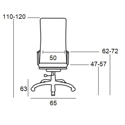 A7600 ΜΑΥΡΟ MESH/PU ΠΟΛΥΘΡΟΝΑ ΓΡΑΦΕΙΟΥ 65Χ63Χ47-110/57-120εκ.