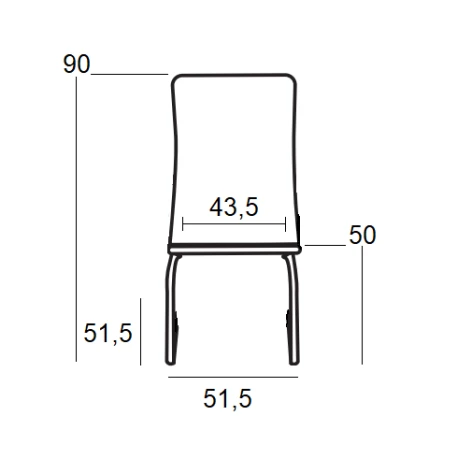 BM102 ΜΑΥΡΗ ΚΑΡΕΚΛΑ ΑΝΑΜΟΝΗΣ 51.5X51.5X50-90εκ.