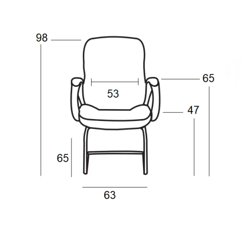 A2500 ΜΑΥΡO PU(Σ2)ΠΟΛΥΘΡΟΝΑ ΑΝΑΜΟΝΗΣ  63X65X47-98εκ.