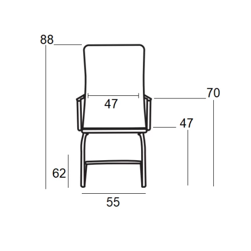 Πολυθρόνα Αναμονής 2τμχ A8250 Μαύρο Ρu 55X62X47-88εκ.