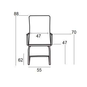 Πολυθρόνα Αναμονής 2τμχ A8250 Λευκό Ρu 55X62X47-88εκ.