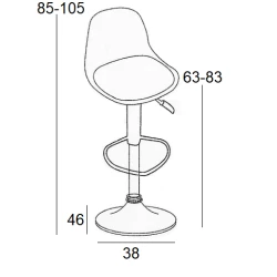 BAR88 BLACK/GREY ΥΦΑΣΜΑ(Σ2)ΣΚΑΜΠΟ ΜΕ ΑΜΟΡΤΙΣΕΡ 38Χ46Χ105εκ.
