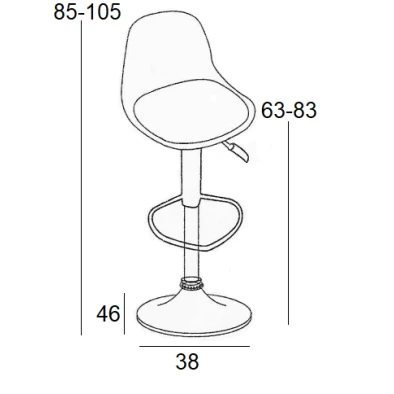 BAR88 GREY ΥΦΑΣΜΑ(Σ2)ΣΚΑΜΠΟ ΜΕ ΑΜΟΡΤΙΣΕΡ 38Χ46Χ105εκ.