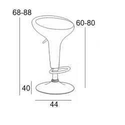 BAR1 ΛΕΥΚΟ ABS(Σ2)ΣΚΑΜΠΟ/ΑΜΟΡΤΙΣΕΡ 44Χ40Χ88εκ.