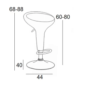 BAR1 ΛΕΥΚΟ ABS(Σ2)ΣΚΑΜΠΟ/ΑΜΟΡΤΙΣΕΡ 44Χ40Χ88εκ.