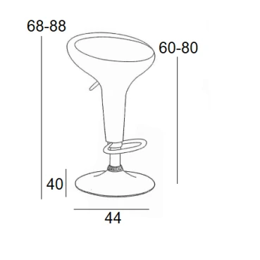 BAR1 ΛΕΥΚΟ ABS(Σ2)ΣΚΑΜΠΟ/ΑΜΟΡΤΙΣΕΡ 44Χ40Χ88εκ.