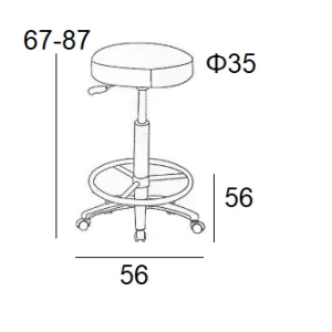Σκαμπό Μπάρ 2τμχ ST100 Μαύρο Pu 56x56x87εκ.
