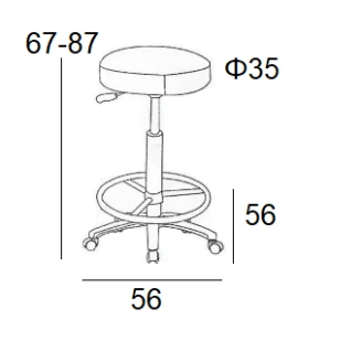 Σκαμπό Μπάρ 2τμχ ST100 Λευκό Pu 56x56x87εκ.